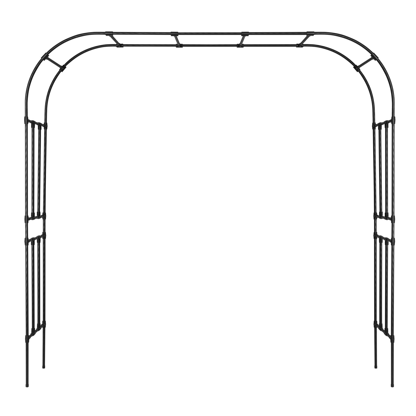 VEVOR Arco de Metal para Rosas 240 x 250 x 40 cm Arco para Rosas Trepadoras con Tubos de Acero Galvanizado Resistente para Exteriores Decorativo para Plantas Trepadoras para Jardín, Boda, Negro