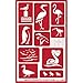3 Armour Etch Over N Over Reusable Glass Etching Stencils Set | Wild Life Animals, Sea Creatures, Birds Theme