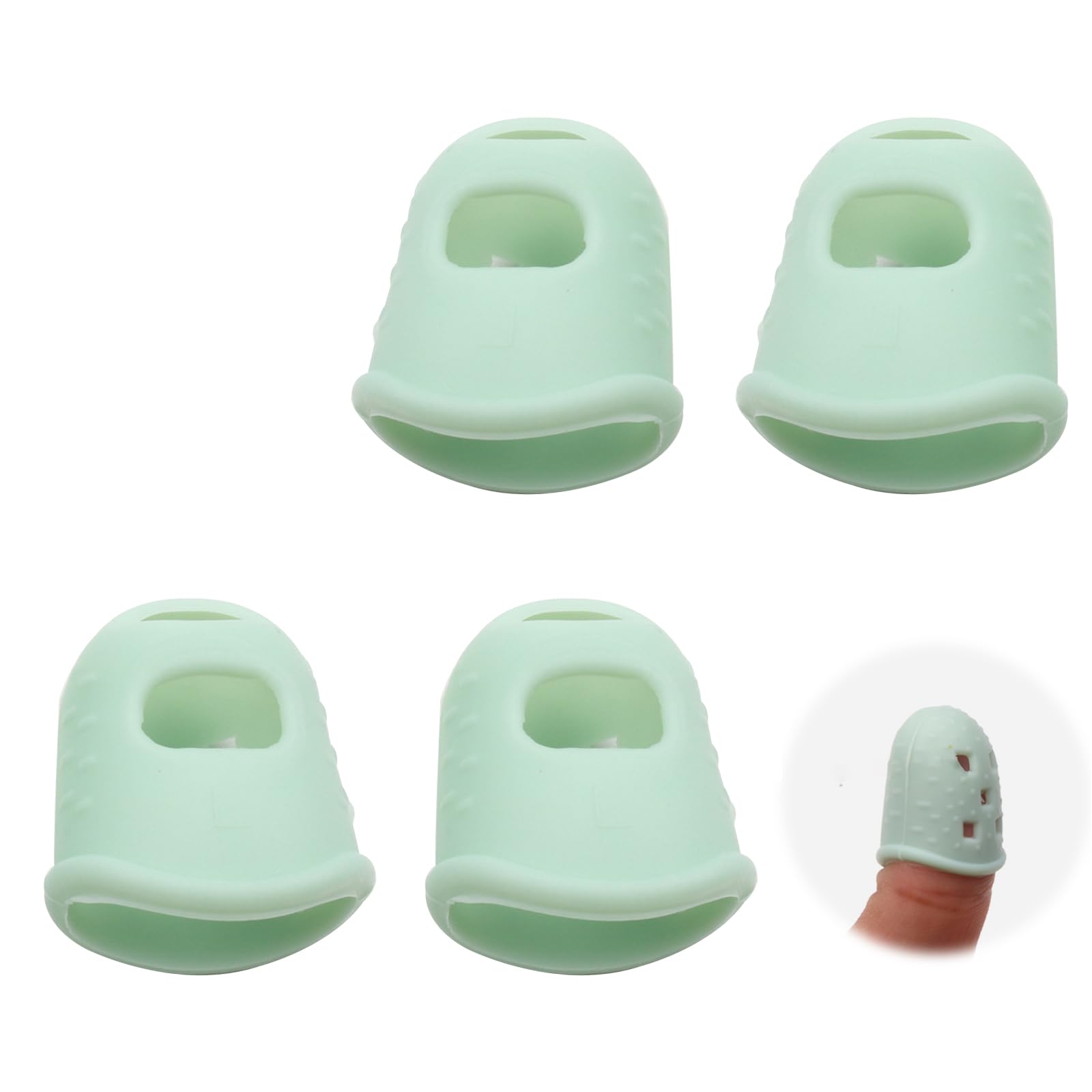 PAVIKE カリンバ指先プロテクター （4個入り）シリコン滑り止め親指指先保護カバー カリンバ 初心者 シリコンフィンガー 指サック 親指 ギター 指先プロテクター 弦楽器用 指先保護