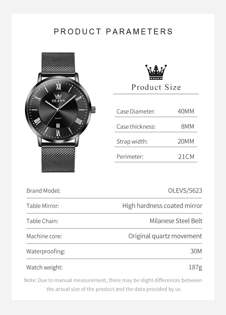 OLEVS Mens Gold Watches Analog Quartz Business Dress Watch Day Date Stainless Steel Classic Luxury Luminous Waterproof Casual Male Wrist Watches