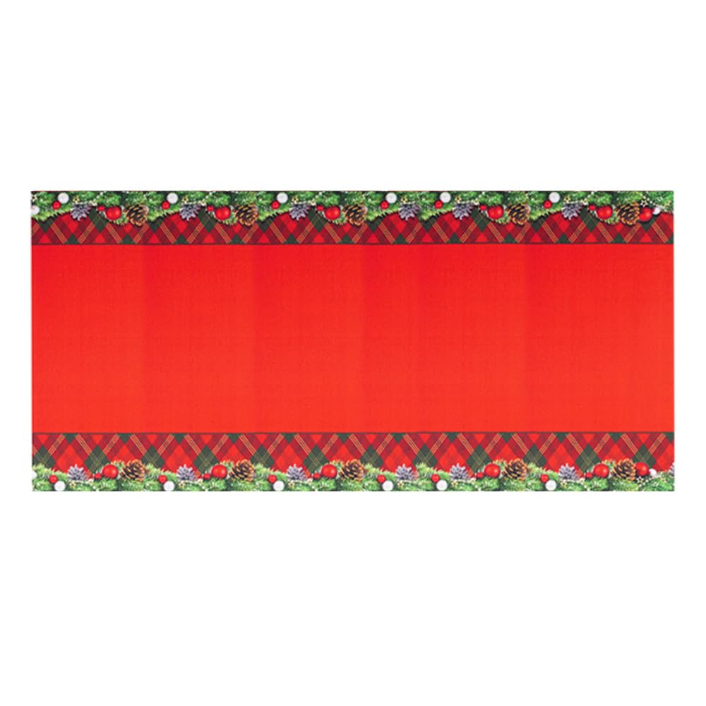 OLIVO.shop JINGLE ROLL Tappeto natalizio a metraggio per interno ed esterno, passatoia Natale su misura larga 1 metro per eventi ed allestimenti, Tappeto natalizio su misura (DECOR, 4 m)