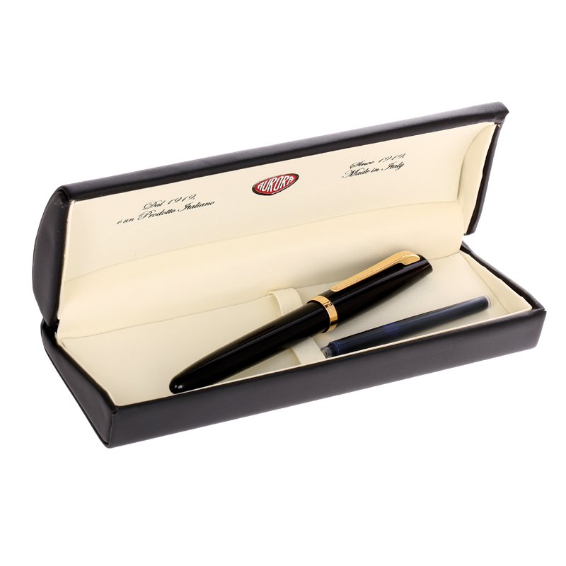 Aurora E12-DN penna stilografica Nero, Oro