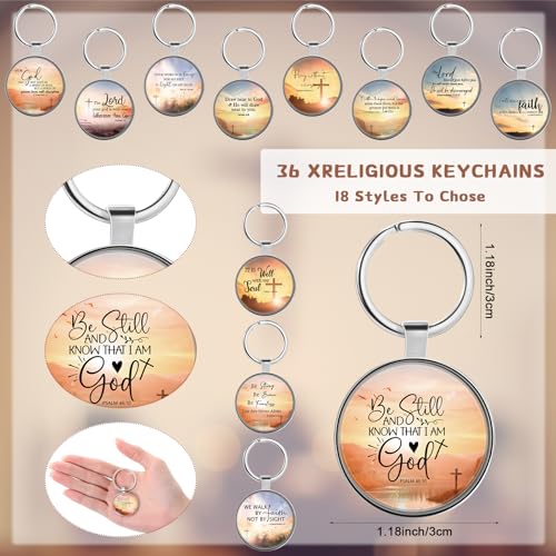 Image of Ferreve Christian Keychain Bulk Mini Bible Verse Keychain with Scripture Quote Religious Church Gift for Women Men