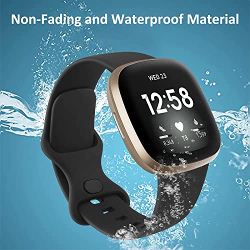 Image of Meliya Soft Strap for Fitbit Versa 4 / Versa 3 / Sense 2 / Sense(Watch Not Included), Flexible Premium Elastomer TPU Adjustable Watch Straps, Sport Replacement Band for Women Men