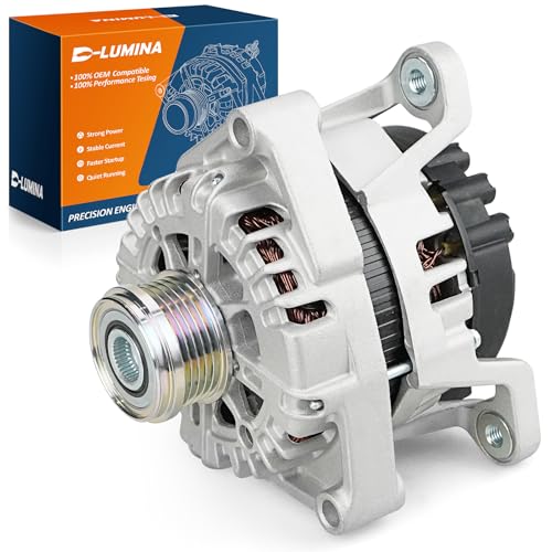 Image of 11654 130A Alternator for Chevrolet Cruze 2012-2015 1.4L Turbo | Fits Cruze Limited 2016; 12V 5-Groove Clutch Pulley, Replaces 13581891 13588290 13597227