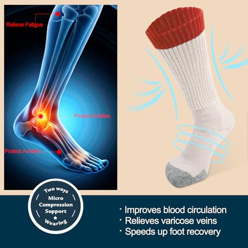 Hiking Socks, 2-Pair Compression Socks Wide Toe Box For Health Bunion Unisex, Breathable Athletic Running Sock Barefoot Sock4