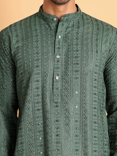 Image of Jompers Embroidered Straight Kurtas for Men