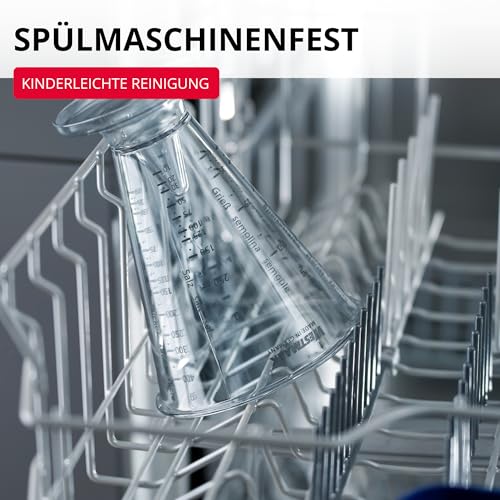 Foto von Westmark Messbecher, Mit Feinmesskegel, mehrsprachigen Messskalen und verschiedenen Maßeinheiten, Trichterform, Füllvolumen: 0,5 Liter, Kunststoff, Gerda, Transparent, 30762270