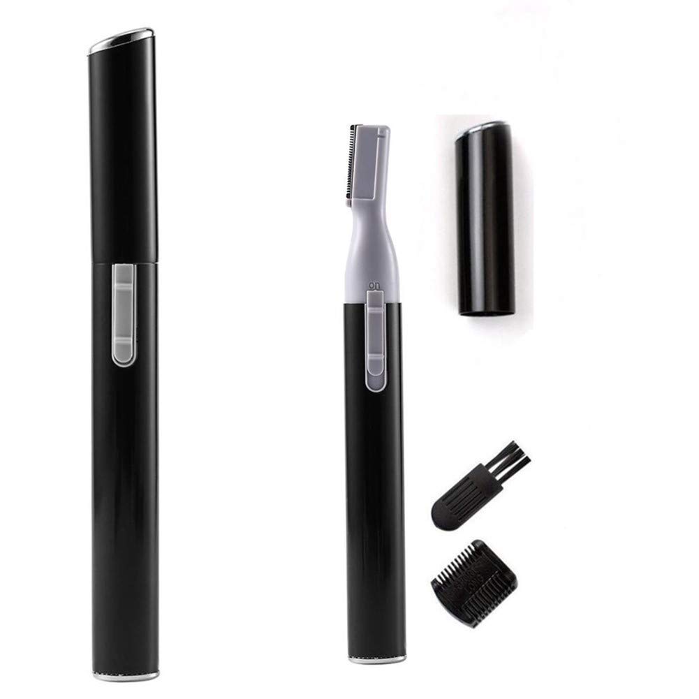SYGA Electric Facial Eyebrow Razor For Men And Women, Painless Electric Hair Clipper For Nose, Eyebrows, Lips, Ears, Arms, Legs, Bikini Line, Etc. It Works With Batteries, Black-image-32