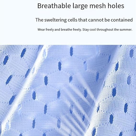 Men's Mesh lce Silk Underwear Box Briefs Breathable Underwear Trunks Underpanties Multipacks for Men C/X3