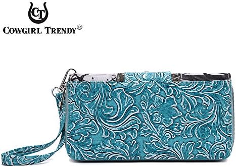 Western Style Camouflage Purse Buckle Tooled Floral Conchos Country Studs Crossbody Handbag For Women Shoulder Bag Wallet Set | Concho Buckle, Tooled, Floral, Country, Studs - Image 5