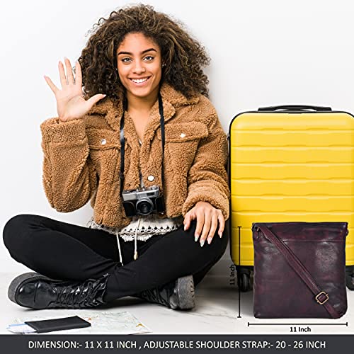 Ozora Multi Pockets Handmade Leather Crossbody Handbags & Sling Bag for Men & Women with Detachable Holster4