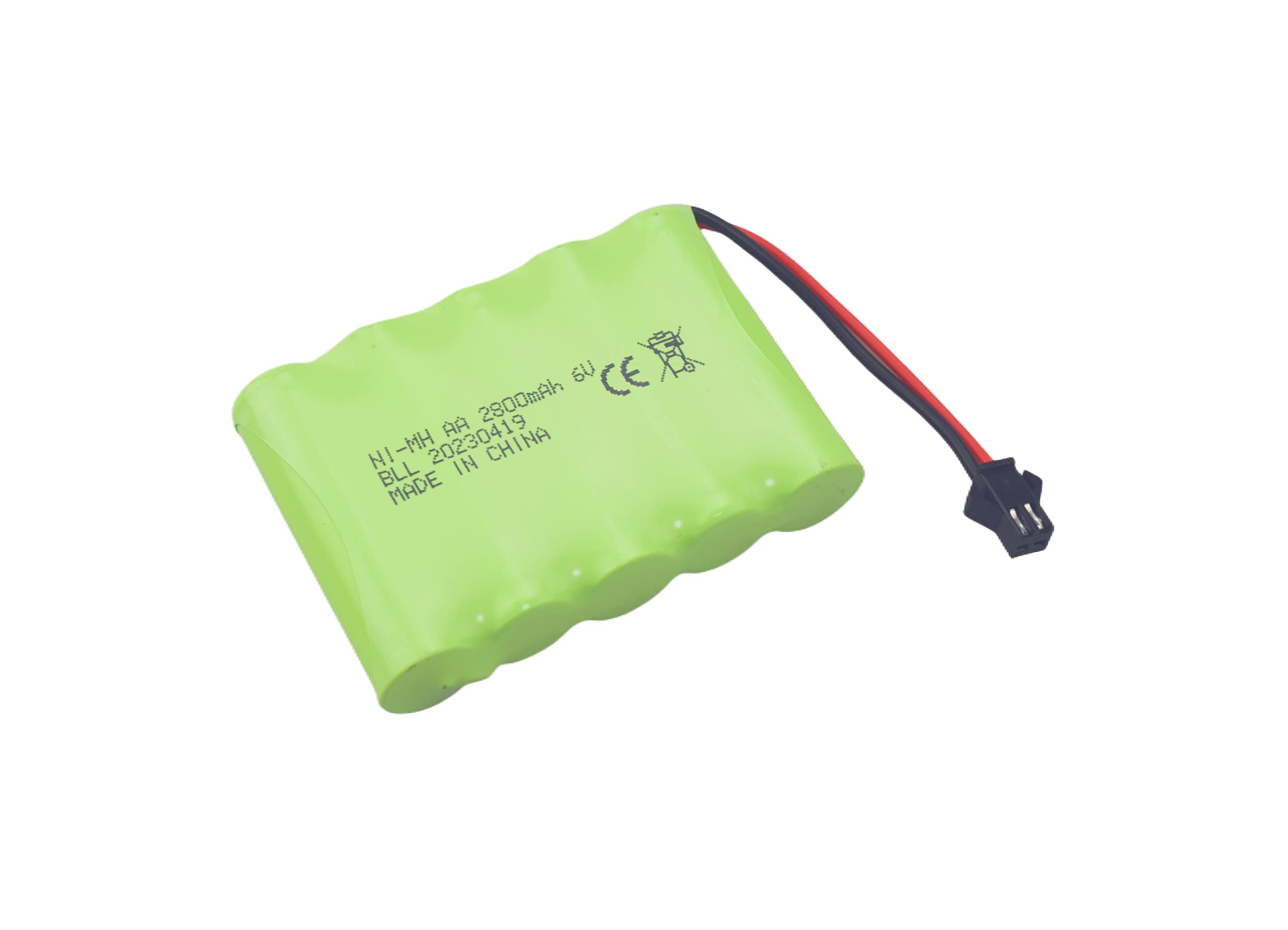 Pack AA Voiture RC Batterie 6V 1500mAh Nvizyeu - Pack Rechargeable NiMH Pour Voiture RC Et Jouets Télécommandés Batterie Nimh 6v