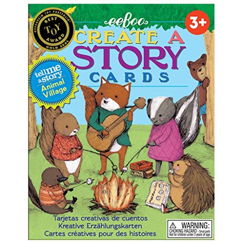 eeBoo: Animal Village Create a Story Pre-Literacy Cards 36 Cards with Colorful Characters Encourages Imagination for Ages 3 and up