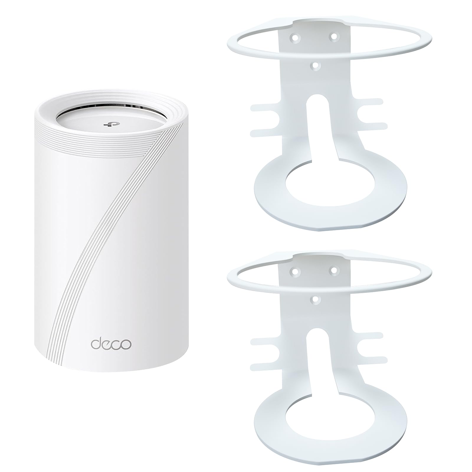 Wall Mount for TP-Link Deco BE63/ BE65/BE10000 Mesh Wi-Fi 7 System, Sturdy Metal Made Mount Stand Holder, Space-Saving Wall Hanging Bracket Holder Come with Cable Organizer Bracket-image-47