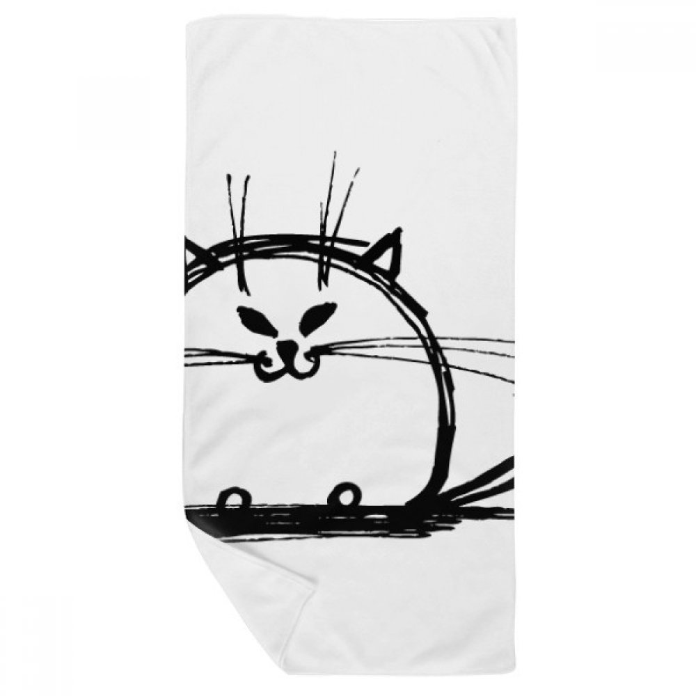 Serviette de bain chat 35x70 cm anti-odeur à séchage rapide pour toilette