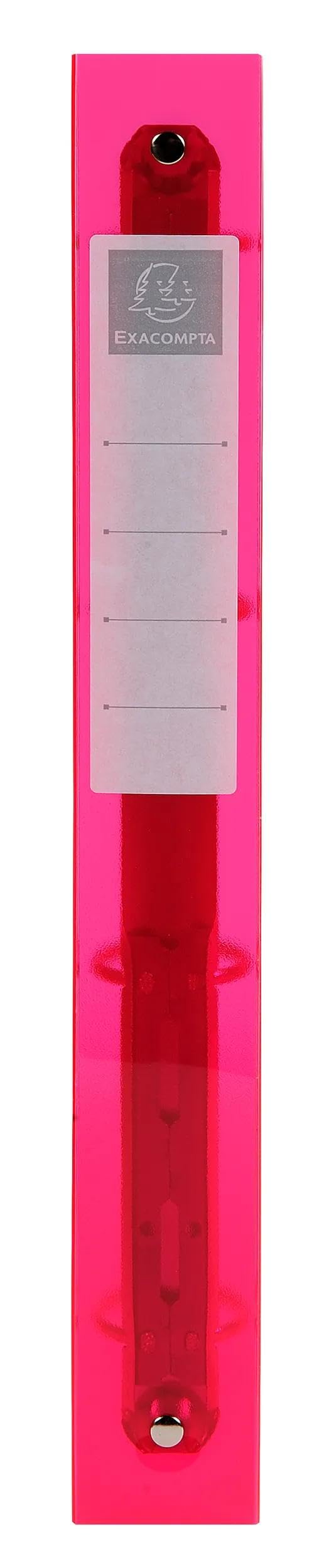 Exacompta - Rif. 51774E - Cartone da 10 raccoglitori Iderama, 4 anelli rotondi da 30 mm, dorso 40 mm, dimensioni esterne: 32 x 26,8 cm, formato A4 Maxi rosa