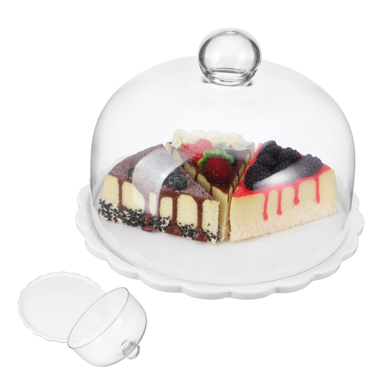 ibasenice Kuchenplatte mit Kuppel aus Glas und Keramik Transparente