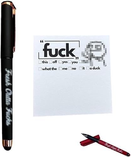 Divertidas notas adhesivas y bolígrafos, almohadilla y bolígrafo frescos, divertidas notas adhesivas y bolígrafo, juego de bolígrafos novedosos,