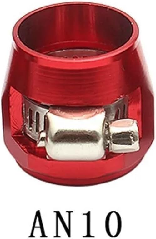 Flexible Hose Finisher Clamp 10pcs AN4/AN6/AN8/AN10 Fuel Line Hose Finisher Clamp Aluminum Car Modification Accessories for Fuel Line(Dark Grey)