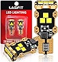 LASFIT 921 912 LED Bulb Reverse Light, T15 W16W 6000K Xenon White Replacement Back up Lights For Cars (Pack of Two)