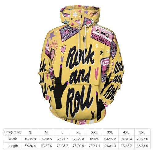 Sweat à Capuche Imprimé 3D Rochers À Bande Magnétique Pull Harajuku Unisexe