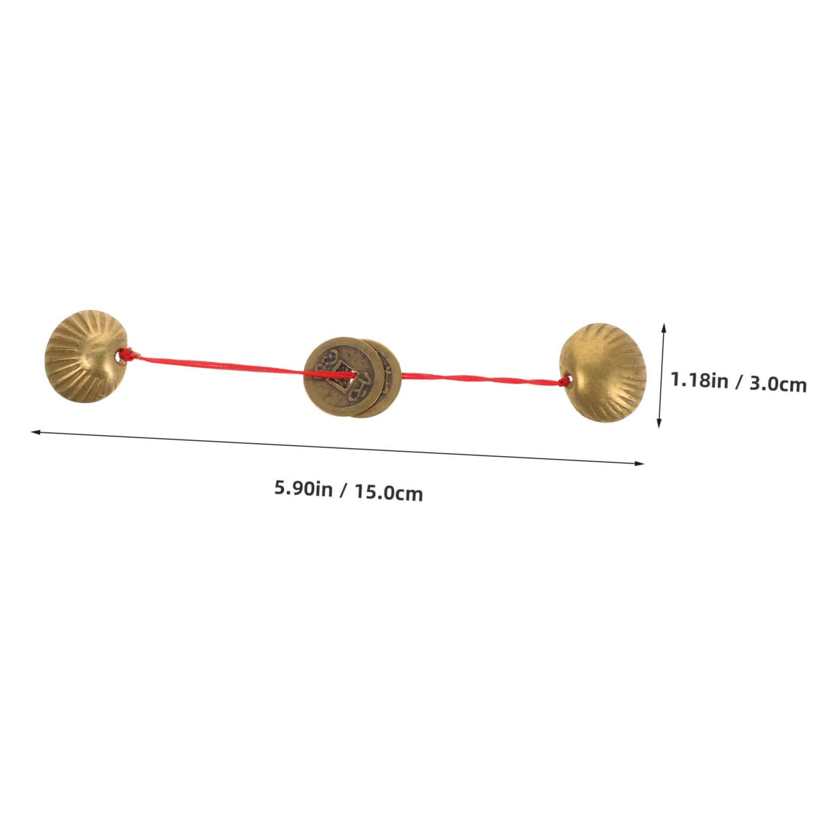 ibasenice Yin Yang Divination Shell Set Brass Shell Cup with Feng Shui Coins Bring Luck Decor for Year Party Feng Shui Coins Included