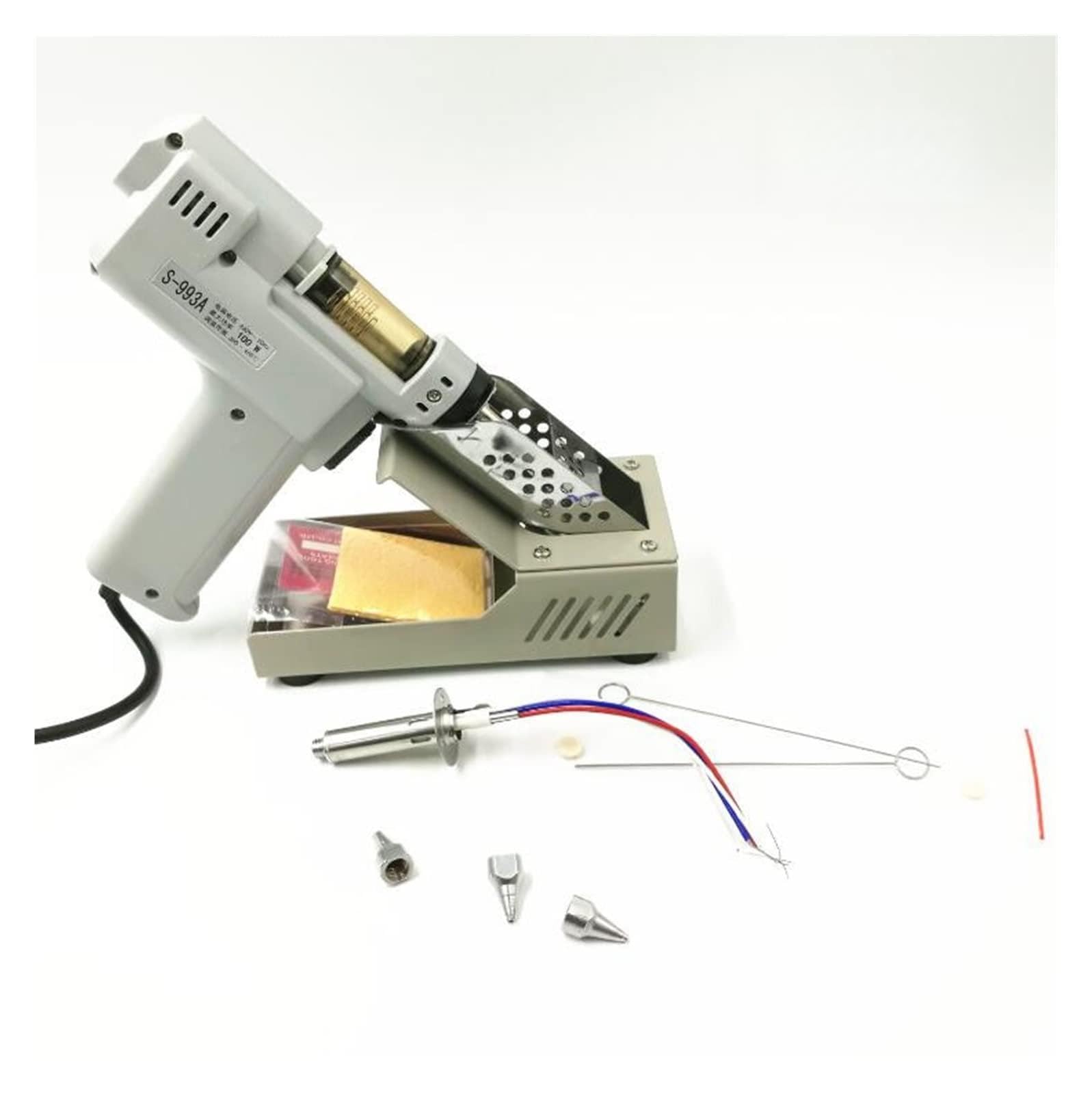 Desoldering Gun Electric Absorb Gun S-993A Electric Vacuum Desoldering Pump Solder Sucker Gun 100W(B-110)