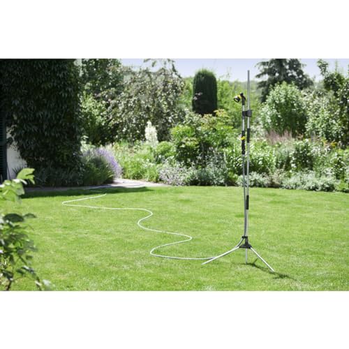 Kärcher Gartendusche (Höhe: 1,50-2,20 m, Abnehmbarer Duschstab, beweglicher Sprühkopf 180°, Dreibein und Spikes)