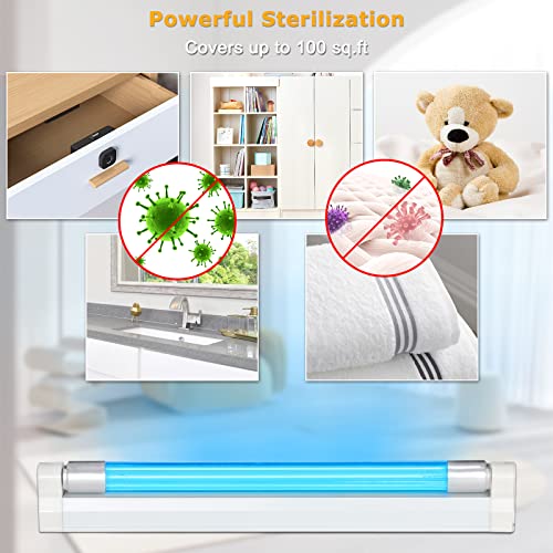 COOSPIDER UV Lamp Ozone Free with Timer, UVC Light Bulb, 253.7nm wavelength for Closet/Cabinet/Bathroom, 6W 110V Lamp with Timing Cord and Plug, CTUV-6 - Image 3