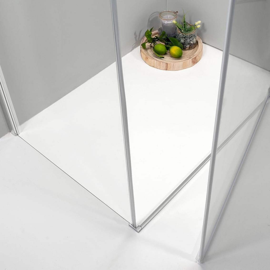 Box Doccia Angolare 80x80 cm - Cabina Doccia con Porta Battente, Vetro Temperato 6mm, Profilo Cromato e Chiusura Magnetica - Regolabile e Facile da Installare