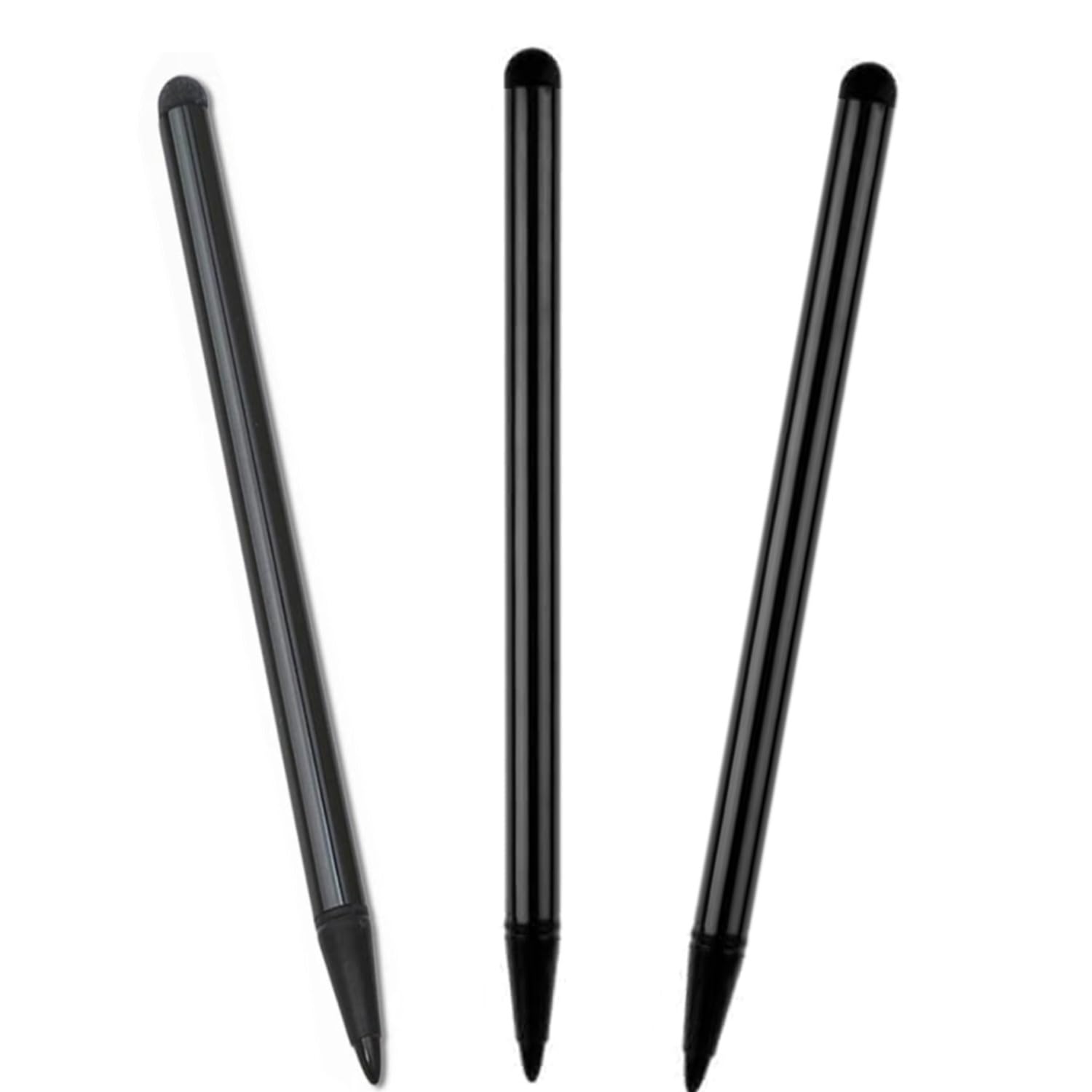 Stylets Noirs Universels à Pointe Fine Lot de 3 pour Écrans Tactiles