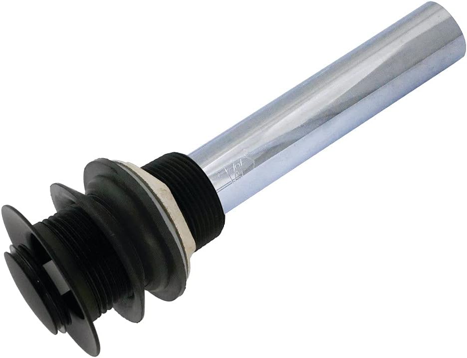 Kingston Brass Trims Cape 22 Gauge Brass Push-Up Drain Without Overflow, 8-7/16 Length, Matte Black