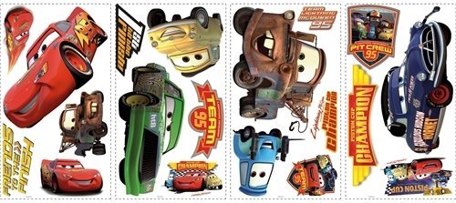 DISNEY CARS 19 BiG Piston Cup Wall Stickers Lightning McQueen Room Decor Decals