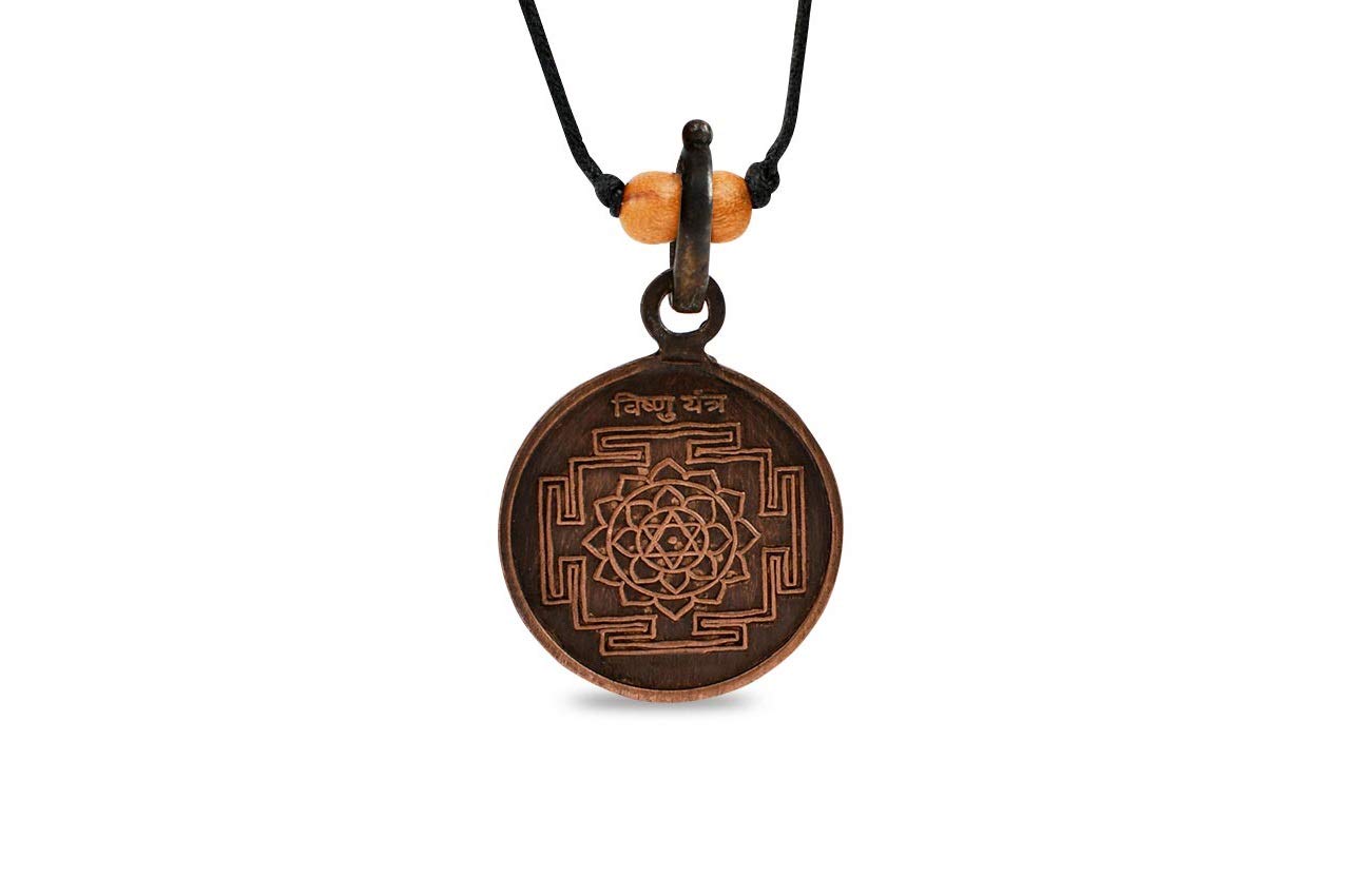 Rudra Centre Vishnu Yantra Locket - Copper