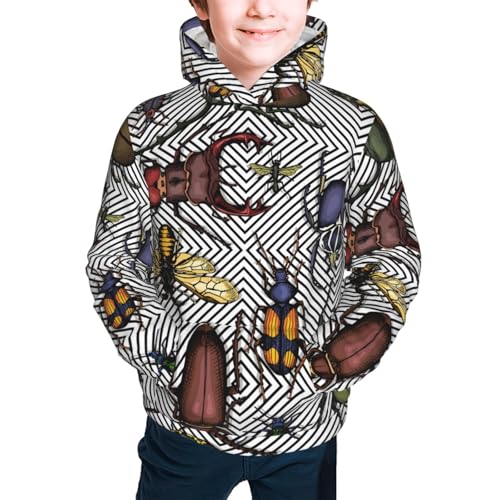 Bright Insects Kid Hoodies Boys Sweatshirts Girls Pullover with Pocket3