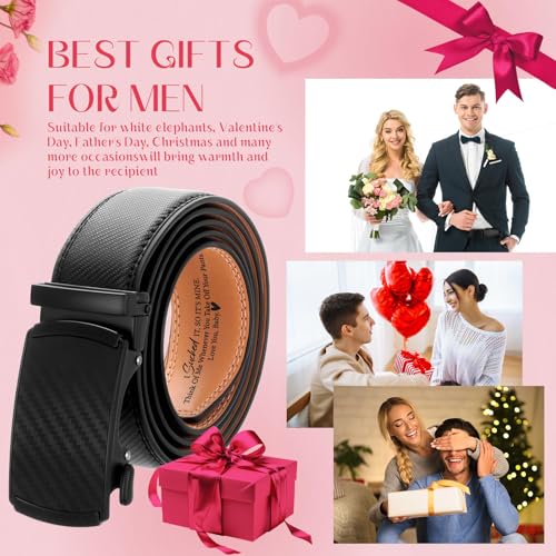 Image of Mens Belt Personalized Engraved I Sucked It So Its Mine Belt Leather Slide Ratchet for Husband Wedding Dress Casual