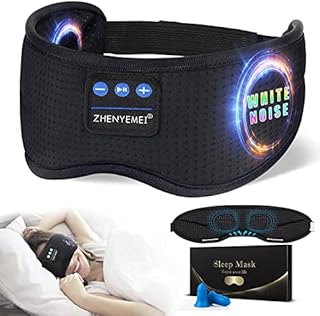 Sleep Headphones,Sleep Mask for Men Women,White Noise Bluetooth Sleeping Eye Mask,3D Sleeping Headphones for Side Sleepers Sleep Mask with Headphones Gifts