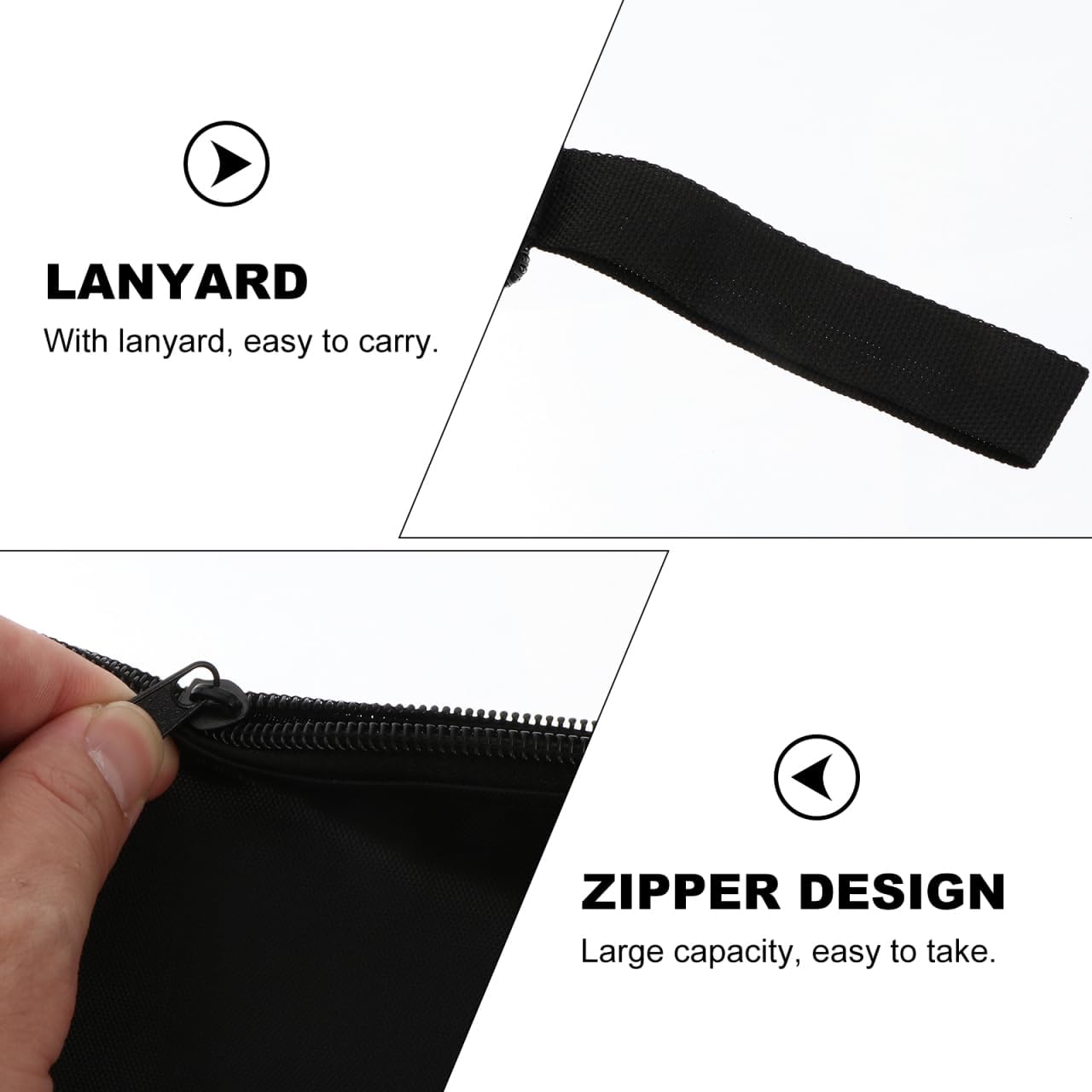 Gadpiparty 5-Pack Heavy Duty Canvas Tool Pouch Set - Zippered Tool Organizer Bags for Screwdrivers, Wrenches & Small - Durable Oxford Cloth with Carry Handle (Black)