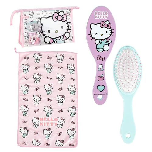 Neceser Aseo Hello Kitty Peine, Estuche y Toalla | Neceser Hello