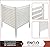 44in H x 36in W (2 Panels) No Dig Enclo Waverly White Vinyl Privacy Screen, Outdoor Privacy Screen Panels, Trash Can Enclosure, Air Conditioner Fence, Pool Equipment Enclosure, EC18010
