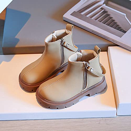 Fashion Autumn And Winter Children Boots For Boys And Girls Flat Soles Thick Soles Non Slip Solid Color Side Winter2