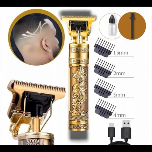 Máquina De Barbear Profissional Premium Ultra Afiada Bivolt Dragão