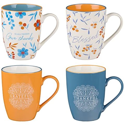 Christian Art Gifts Floral Mug Set Cover