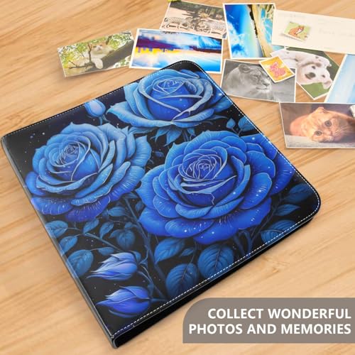 Álbum de fotos adhesivo para scrapbook DIY FLildon en piel PU azul real con 40 páginas, tamaño 11.8 x 11.2 pulgadas miniatura 5