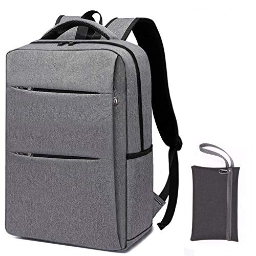 Zaino da lavoro Borsa a tracolla da uomo da viaggio di moda coreana da scuola per ragazze libero per laptop di moda semplice Edizione generale grigio con borsa tascabile