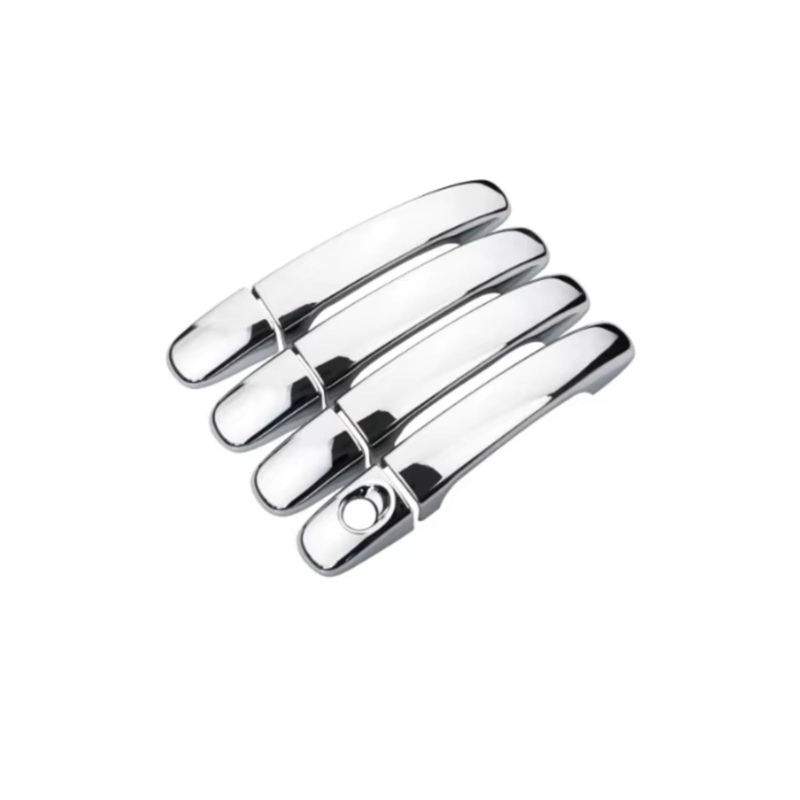 Qdzvalumv Silver Car Door Handles Cover Shell Compatible With For Ranger For Everest For Endeavour 2015-2022 Car Outer Door Handle Protection Cover Trim Stickers Set(Silver)