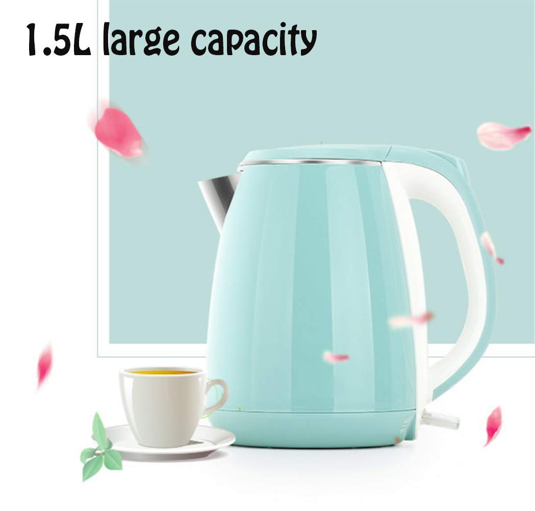 Czajniki, Czajnik ze stali nierdzewnej o wewnętrznej pokrywie 1,5 l, Bezprzewodowy czajnik do herbaty o mocy 1800 W, Szybko gotujący się czajnik na gorącą wodę z funkcją automatycznego wyłączania i