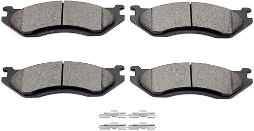 SCITOO Pastillas de freno de cerámica, 4 pastillas de freno delanteras para Dodge 2003-2006 para Dodge para Durango, 2002-2005 para Dodge para Ram