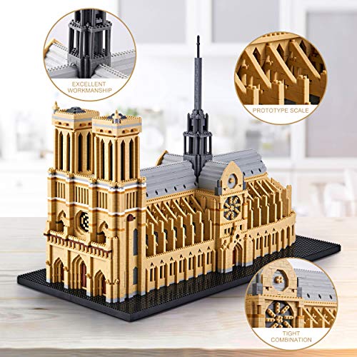 Yujns Architecture Sets For Adults French Notre Dame De Paris Collection Micro Blocks Famous Building Model Kits, Ideas Diy Mini Bricks Toy Gift For Kids (7380 Pieces) #TOP1